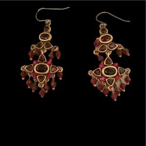 Peacock Fish Hook Dangle Earrings